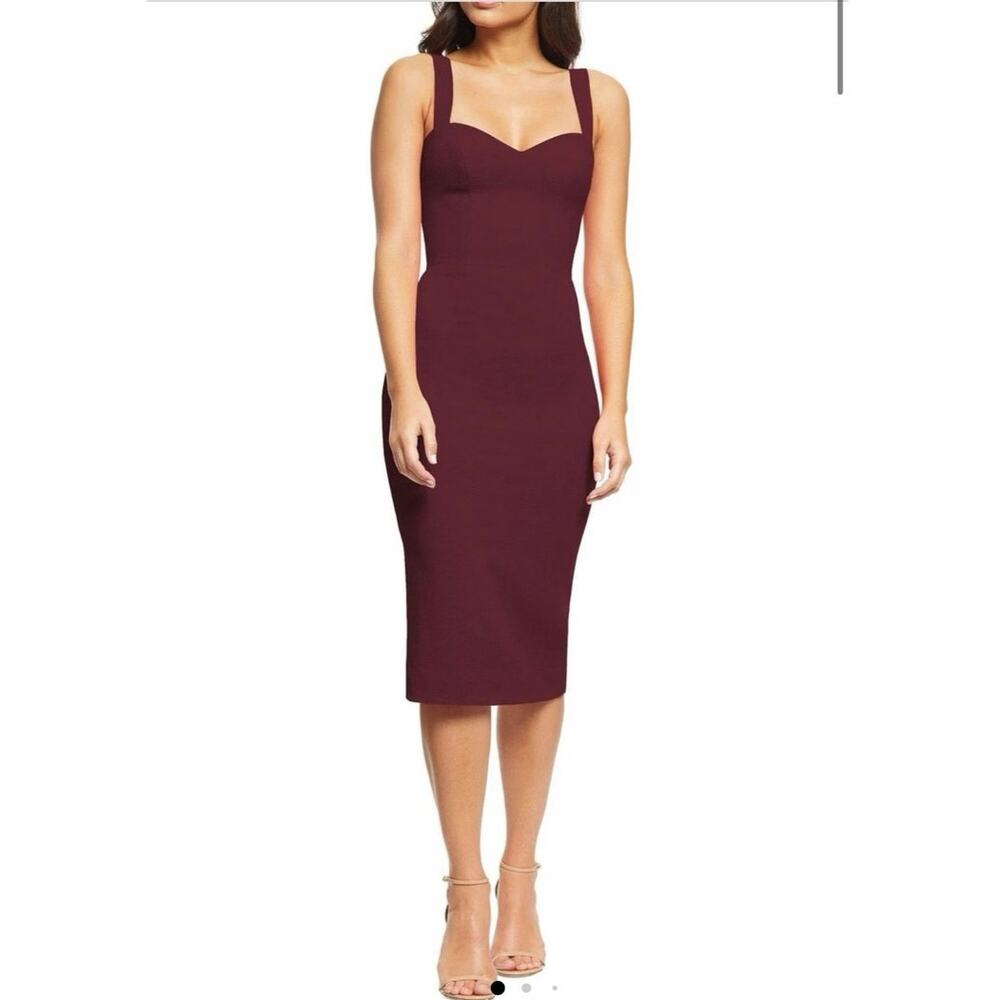 NWOT Dress The Population Nicole Dress in Burgendy SZ S